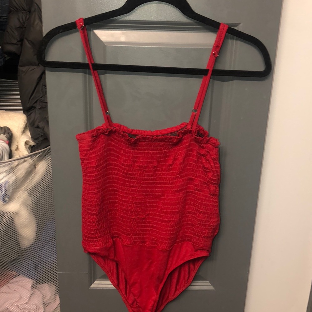 Red bodysuit